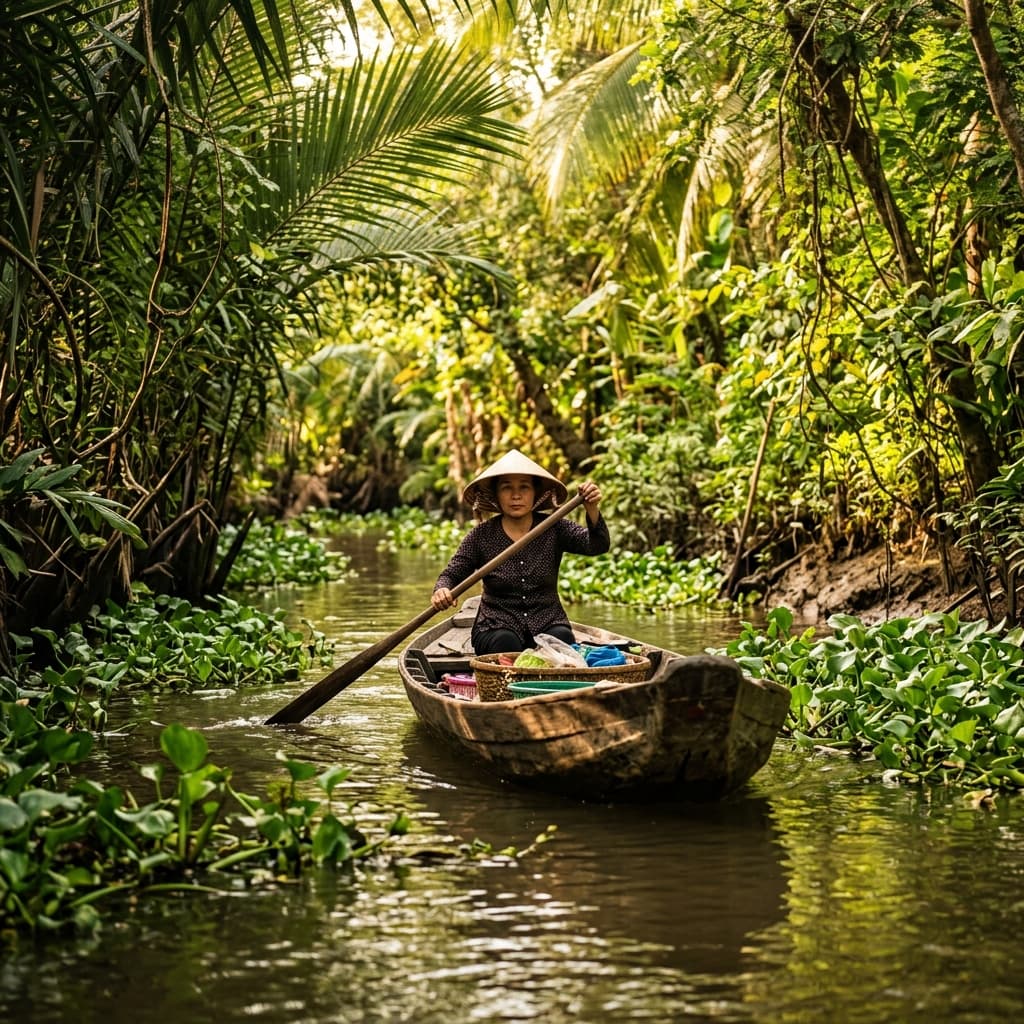 The Mekong Delta by Sampan: Vietnam's Other World